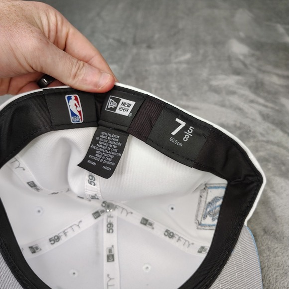 New Era Los Angeles Lakers White Blue 1947 NBA 59FIFTY Fitted 7 3/4 Hat Cap - Picture 8 of 10